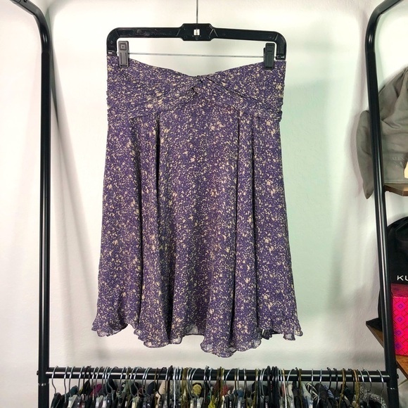 Z Spoke by Zac Posen New York 100% Silk Flared Flouncy Skirt - Picture 1 of 7